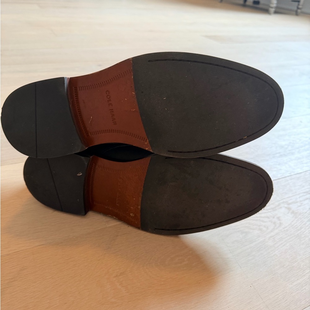 Cole Haan Black Leather Chukka Boots with Brown Welt - Picture 7 of 7